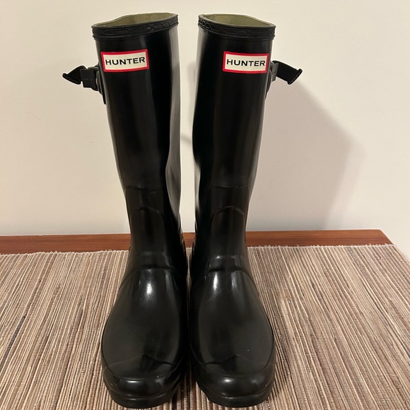 Hunter Black Huntress Gloss boots- size 10 women’s - Picture 2 of 7